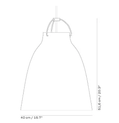 Fritz Hansen - Loftlampe - Caravaggio™ Matt - Sort - P3 Large
