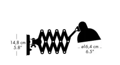 Fritz Hansen - Væglampe - Kaiser Idell 6718-W - Mat grå