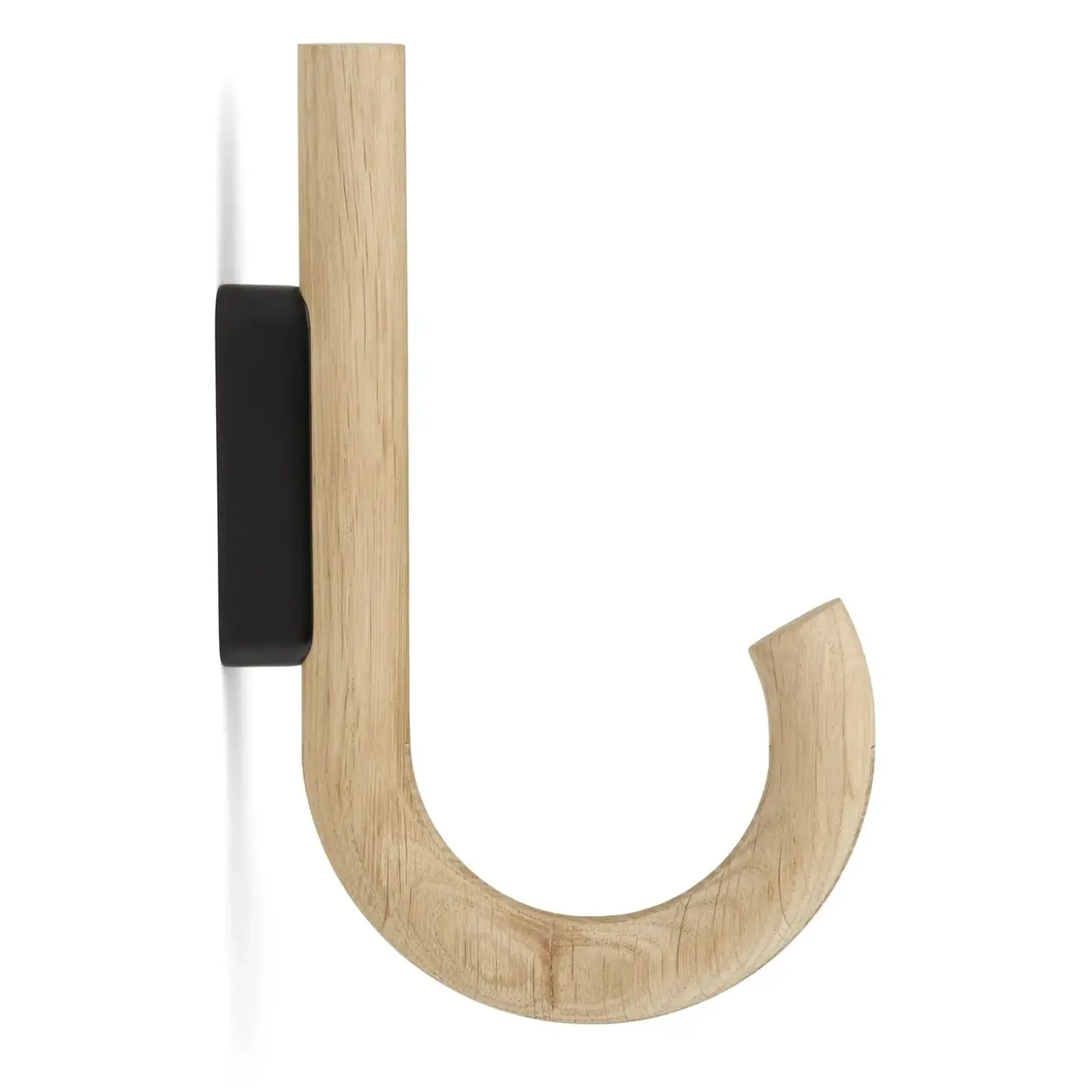 Gejst - Hook knage i Eg og sort, 13 x 2 x 19 cm
