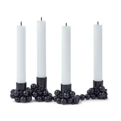 Gejst - lysestage Molekyl 4 - sort