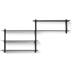 Gejst - NIVO B væghylde - Sort - Ask