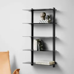 Gejst - NIVO E væghylde - Large - Sort ask/Sort