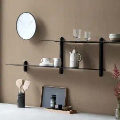 Gejst - NIVO H væghylde - Large - Sort ask/Sort