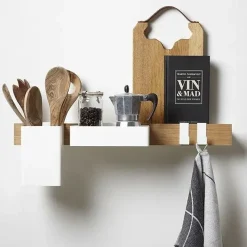 Gejst - Smart køkkenhylde, 60 cm - Eg og hvid