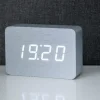 Gingko - Brick Click Clock Aluminium / White LED
