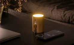 Gingko - Drum Light Bluetooth Speaker Natural Bamboo Wood