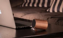 Gingko - Drum Light Bluetooth Speaker Natural Walnut Wood