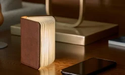 Gingko - LED Smart Booklight - Brown Leather - Mini