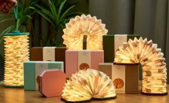Gingko - Smart Accordion Lamp Velvet Pink Floral