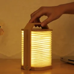 Gingko - Smart Origami Lamp - Bamboo