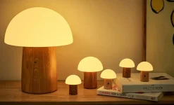 Gingko - Super Mini Alice Mushroom Lamp - Walnut