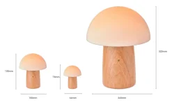 Gingko - Super Mini Alice Mushroom Lamp - Walnut