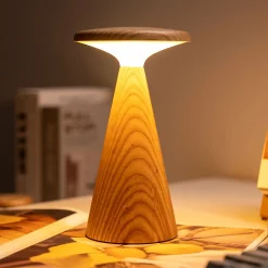 Gingko - Sylvia Bordlampe - Large - Hvid Ask - 12x21 cm