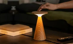 Gingko - Sylvia Bordlampe - Mini - Hvid Ask - 6x14 cm