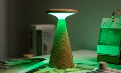 Gingko - Sylvia Bordlampe - Mini - Hvid Ask - 6x14 cm