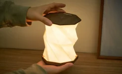 Gingko - Twist Hexagon Lamp - Walnut