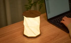 Gingko - Twist Hexagon Lamp - Walnut