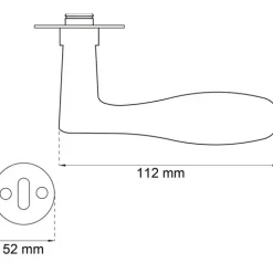 Habo - Aarhus dørgreb inkl. nøgleskilte - Børstet rustfrit stål