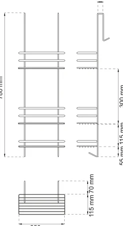 Habo - Bruserhylde - Lotus - Krom - 78 x 25 cm