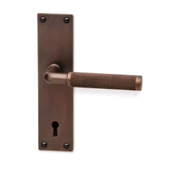 Habo - Dørgreb inkl. lang plade - Lexington - Bronze