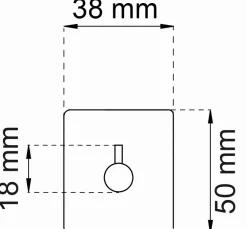 Habo - Håndklædekrog - Flair - Selvklæbende - Sort