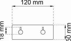 Habo - Håndklædekrog dobbelt- Flair - Selvklæbende - Sort