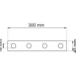 Habo - Håndklædekroge 1368-4 - Sort
