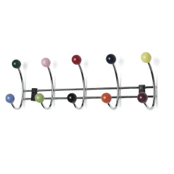 Habo - Knagerække med 5 knager - Berry - krom - flere farvet
