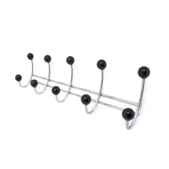 Habo - Knagerække med 5 knager - Berry - krom/sort
