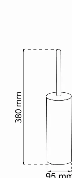 Habo - Toiletbørstesæt - Blossom - Sort - H: 38 cm
