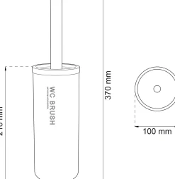 Habo - Toiletbørstesæt - Nature og Sort - H: 37 cm