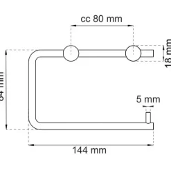 Habo - Toiletpapirholder 1368 - Stål