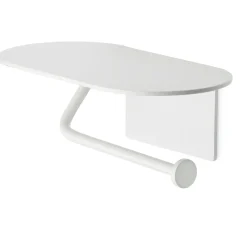 Habo - Toiletrulleholder med hylde - Selvklæbende - Hazel - Hvid