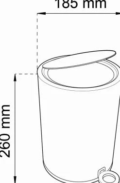 Habo - Toiletspand - Blossom - Krom - H: 26 cm