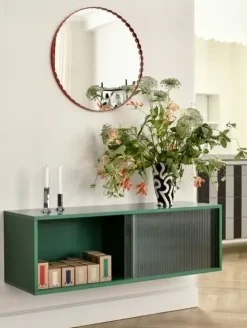 HAY - Arcs Mirror - Round - Red