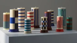 Hay - Bloklys - Column - Large - Light Pink, Bordeaux & Dark Blue