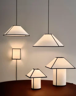 Hay - Bordlampe - Ava Pyramid - Sort/Hvid - H32 cm