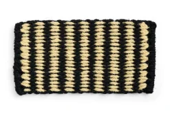 Hay - Coco Door Mat - Stribe wave - Black & White - Black and white - 619