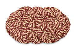 Hay - Coco Door Mat - Swirl - Bordeaux and off-white
