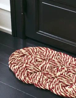 Hay - Coco Door Mat - Swirl - Bordeaux and off-white