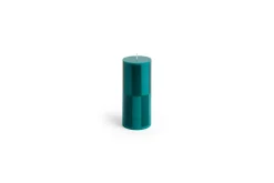 Hay - Column Candle - Green with dark green large check