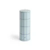Hay - Column Candle - Light blue with blue grid check