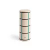 Hay - Column Candle - Off-white, green bordeaux and silver