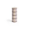 Hay - Column Candle - Off-white, bordeaux, blue and silver