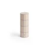 Hay - Column Candle - Off-white with blue grid check