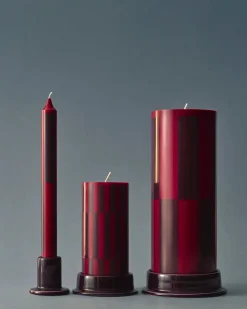 Hay - Column Candle - Wine and bordeaux