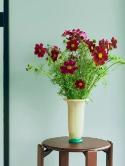 Hay - Empire Vase - Large - Lemon & Green - Sand with lemon rim, green base - 829