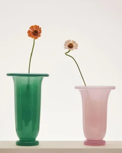 Hay - Empire Vase - Medium - Light Pink - Light pink with pink base - 749