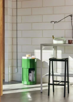 Hay - Facet Cabinet - High - Spinach Green - Grønt - med hjul