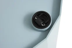 Hay - Facet Cabinet - Misty Blue - low - sidebord - blå - med hjul